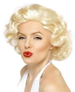 Ladies Marilyn Monroe Fancy Dress Wig Bombshell - Blonde